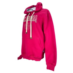 Moletom Feminino Texas Farm Alliance Com Capuz Modelo Canguru Rosa Magenta Ref: MTF035