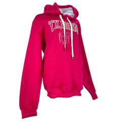 Moletom Feminino Texas Farm Alliance Com Capuz Modelo Canguru Rosa Magenta Ref: MTF035