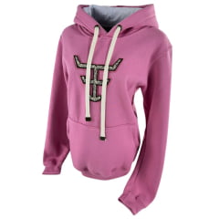 Moletom Feminino Texas Farm Alliance Rosa Algodão Doce C/ Logo Rosa E Marrom Ref: MTF034