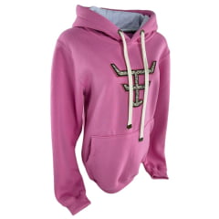 Moletom Feminino Texas Farm Alliance Rosa Algodão Doce C/ Logo Rosa E Marrom Ref: MTF034