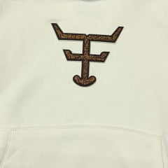 Moletom Feminino Texas Farm Modelo Canguru Capuz  Alliance Off White Logo Caramelo - Ref: MTF034