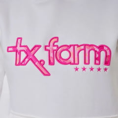 Moletom Feminino Texas Farm Modelo Canguru Capuz Branco Algodão Logo Bordado Pink  - Ref: MTF021
