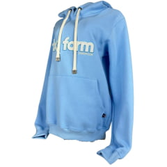 Moletom Feminino Texas Farm Modelo Canguru Azul BB/OFF White Ref : Mtf 015