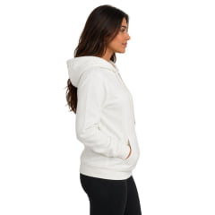 Moletom Feminino TXC Modelo Canguru Capuz Areia Logo Aplicada REF:9247