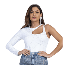 Body Feminino Buphallos Branco Cristal - Ref. BPL585