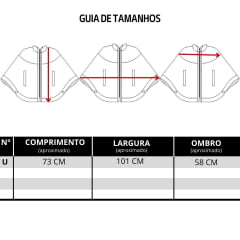 Poncho Feminino Santa Fé Merina Com Zíper E Bolsos Bege Mescla E Marrom Com Forro