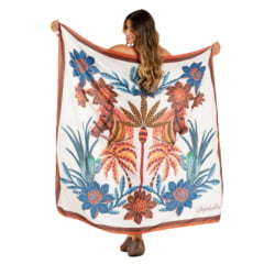 Saia Feminina Buphallos Pareô Horse Floral Envelope Ref:ACS25 Tamanho Único