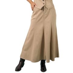 Saia Feminina Miss Country Longa Brisa Bege Com Cinto REF: 003331
