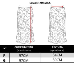 Saia Feminina Moon Horse Dany Longa Tecido Bege Com Preto Camuflado REF:01.13.538