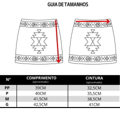 Saia Feminina Turkese Tribal Valley Lã Marrom Estampada Vinho E Creme - REF:SA06603