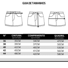 Saia Feminina TXC Curta Jeans Preto Com Stretch Etiqueta Da Logo Ref:60031-S