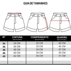 Shorts Feminino Buphallos Alfaiataria Caramelo Ref: 1571