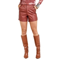 Shorts Feminino Moon Horse Tile Terra Cota Com Detalhes Pedraria Ref:01.11.454