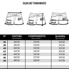 Shorts Feminino Stabulos Jeans Delavê Horse Prata e Brilho STB413