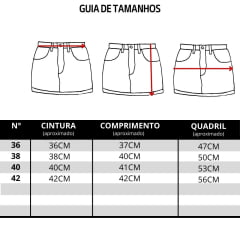 Shorts Saia Feminina Turkese Jeans Lavagem Víntage Ref: ST11501