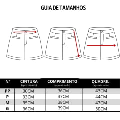 Shorts Saia Feminino Moon Horse Tiffy Preto Bordado Cinza REF:01.13.544