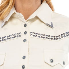 Vestido Feminino Zenz Western Nash Sem Manga Estilo Camisa Off White Ref: ZW0226056-1828