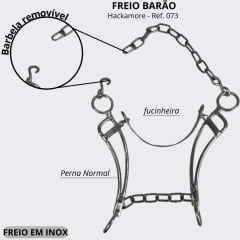 Freio Barão Frenijo em Inox de Focinheira - Ref. 073
