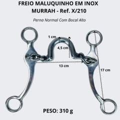 Freio Murrah Maluco Perna Curta Bocal Corrente Ref. X/210