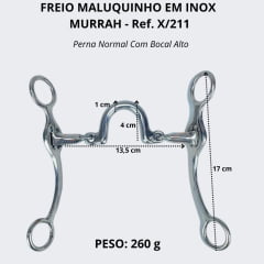 Freio Murrah Maluco Perna Curta Bocal Lisa Ref. X/211