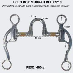 Freio Murrah Roy Perna Reta Bocal Articulado Alto Ref. X/218