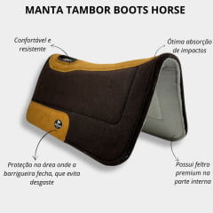 Manta Boots Horse Tambor Flex Confort MOD 1 Couro Marrom - Ref.5776