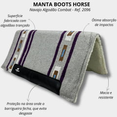 Manta Boots Horse Navajo Cinza Algodão Combat - Ref. 2096
