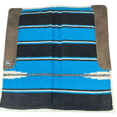 Manta De Lã Com Estampa Navajo Azul e Preto Ranch Tex