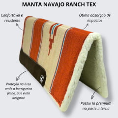 Manta De Lã Com Estampa Navajo Laranja Ranch Tex