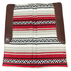 Manta de Lã Estampa Navajo Vermelha/Cinza e Branco Ranch Tex