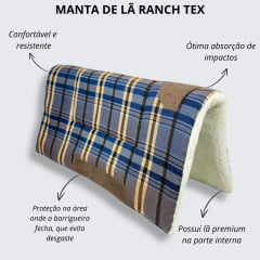 Manta de Lã Estampa Xadrez Azul Ranch Tex