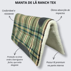 Manta de Lã Estampa Xadrez Verde Ranch Tex