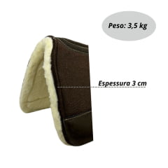 Manta Boots Horse Flex Rubber Wool Mod I Couro Camurça - Ref.8852