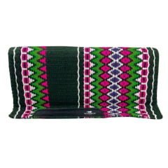 Manta Navajo Tambor Verde Rosa Roxo 30X32 Ref:1801