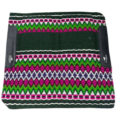 Manta Navajo Tambor Verde Rosa Roxo 30X32 Ref:1801