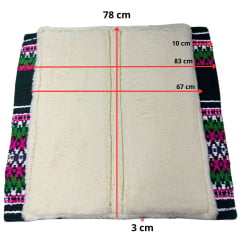 Manta Navajo Tambor Verde Rosa Roxo 30X32 Ref:1801