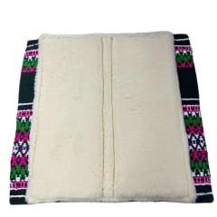 Manta Navajo Tambor Verde Rosa Roxo 30X32 Ref:1801