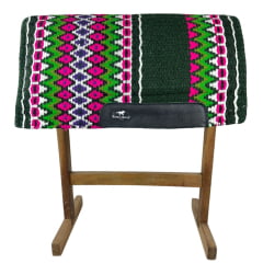 Manta Navajo Tambor Verde Rosa Roxo 30X32 Ref:1801