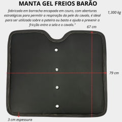 Manta Neoprene em Gel de Competição Marrom Freio Barão - Ref.0836