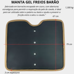 Manta Neoprene em Gel de Competição Marrom Freio Barão - Ref.0661