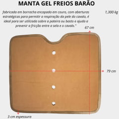 Manta Neoprene em Gel de Competição Marrom Freio Barão - Ref1169