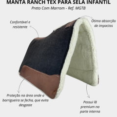 Manta Ranch Tex Para Sela Infantil Mega Confort Preta R:MGTB