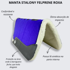 Manta Stalony Felprene Com Pelo Ortopédica Roxo/Preto Ref.020