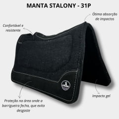 Manta Stalony Impacto Gel Preta - Ref.31P