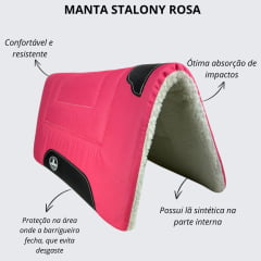 Manta Stalony Para Arreio Rosa/Preto Ref.080