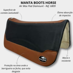 Manta Boots Horse Tambor Air Max Pad Diamond Fundo Creme - Ref. 6809