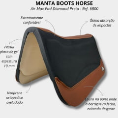 Manta Boots Horse Air Max Pad Preta Ref.: 6806