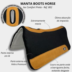 Manta Boots Horse Feltro Flex Confort Preta
