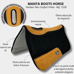 Manta Boots Horse Feltro Flex Confort Preta REF 1528