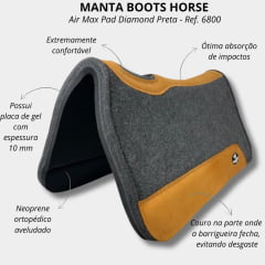 Manta Boots Horse Freedom Rubber Lã Cinza - Ref. 4704 3578